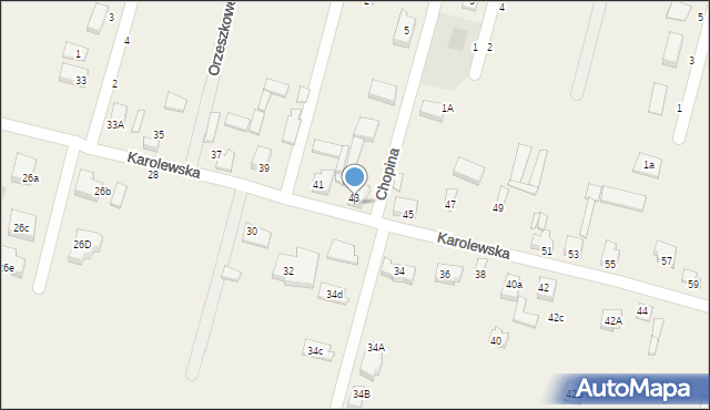 Chechło Pierwsze, Karolewska, 43A, mapa Chechło Pierwsze
