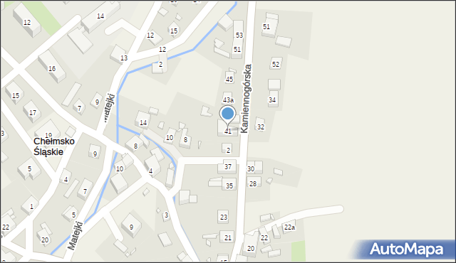 Chełmsko Śląskie, Kamiennogórska, 41, mapa Chełmsko Śląskie