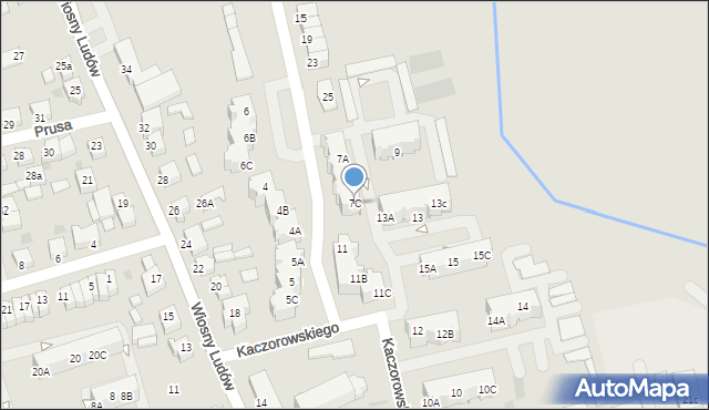 Chodzież, Kaczorowskiego Ryszarda, prezydenta, 7C, mapa Chodzież