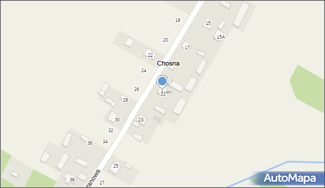 Chosna, Kasztanowa, 21, mapa Chosna