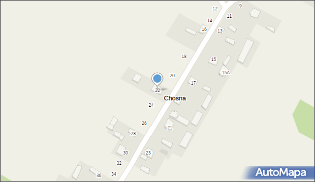 Chosna, Kasztanowa, 22, mapa Chosna