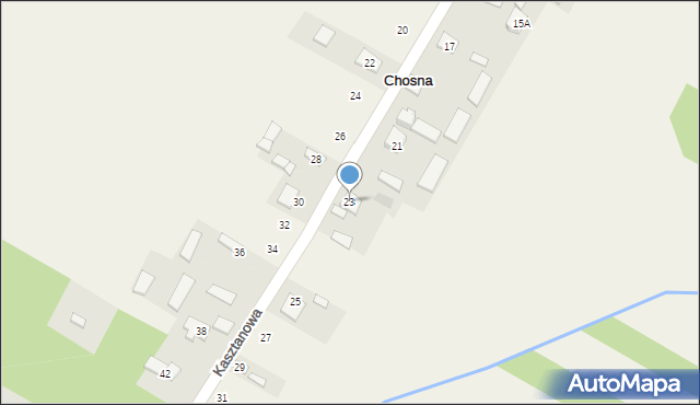 Chosna, Kasztanowa, 23, mapa Chosna