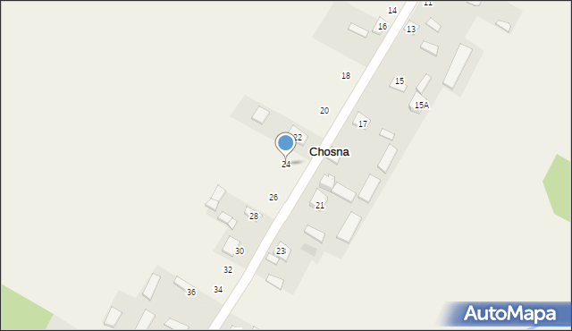 Chosna, Kasztanowa, 24, mapa Chosna