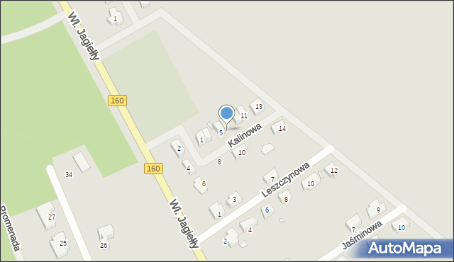 Choszczno, Kalinowa, 7, mapa Choszczno