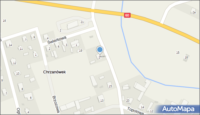 Chrzanówek, Kasztanowa, 17, mapa Chrzanówek