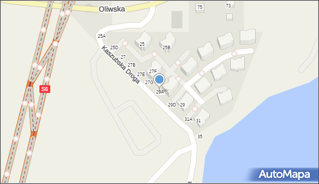 Chwaszczyno, Kaszubska Droga, 29A, mapa Chwaszczyno