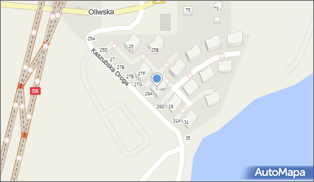 Chwaszczyno, Kaszubska Droga, 29B, mapa Chwaszczyno