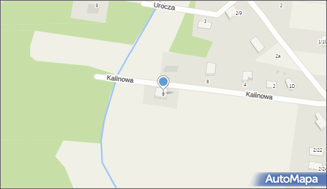 Ciasne, Kalinowa, 9, mapa Ciasne
