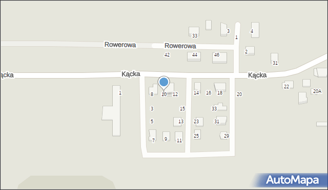 Ciechanów, Kącka, 10, mapa Ciechanów