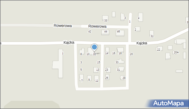 Ciechanów, Kącka, 12, mapa Ciechanów