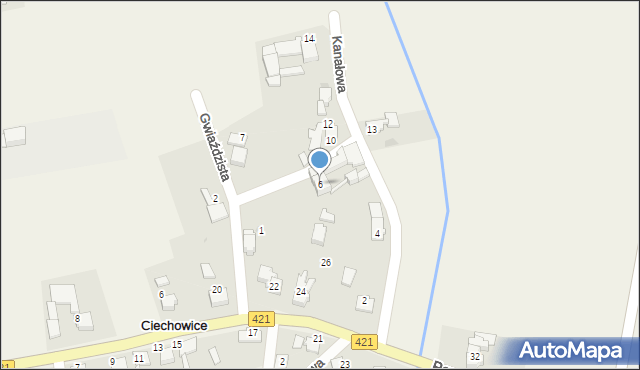 Ciechowice, Kanałowa, 6, mapa Ciechowice