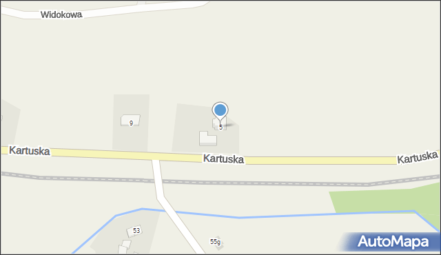 Cieszenie, Kartuska, 5, mapa Cieszenie