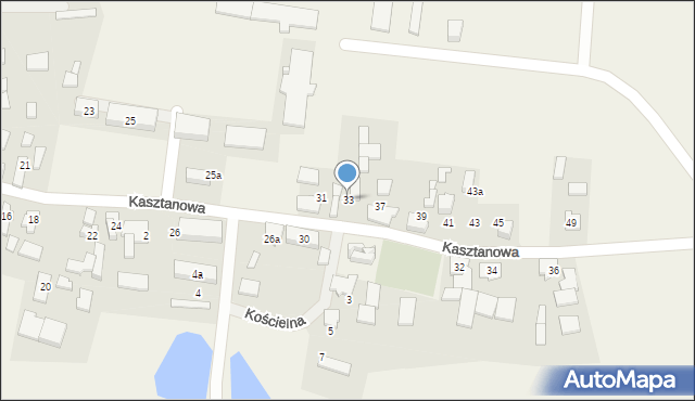Cieszowa, Kasztanowa, 33, mapa Cieszowa