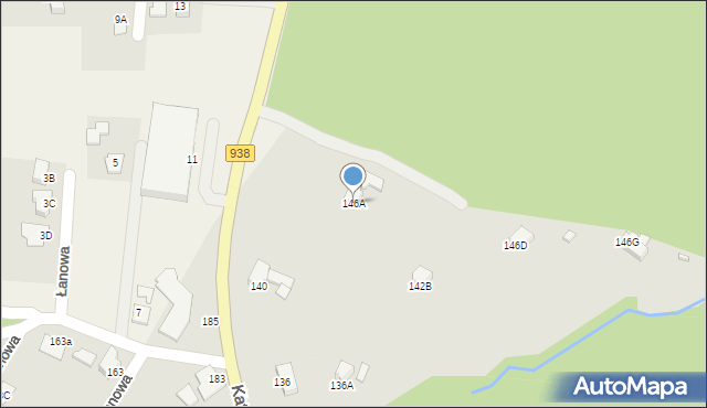 Cieszyn, Katowicka, 146A, mapa Cieszyna