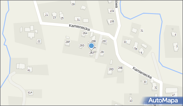 Cisownica, Kamieniecka, 26J, mapa Cisownica