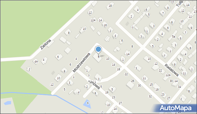 Czarna Białostocka, Kasztanowa, 6, mapa Czarna Białostocka