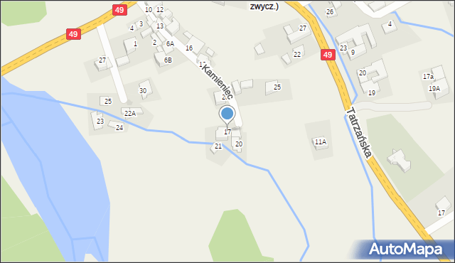 Czarna Góra, Kamieniec, 17, mapa Czarna Góra