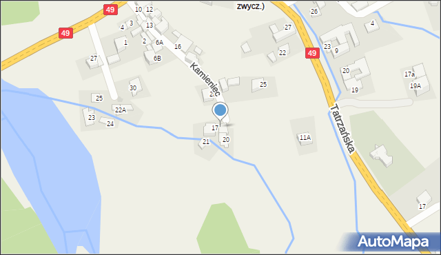 Czarna Góra, Kamieniec, 18, mapa Czarna Góra