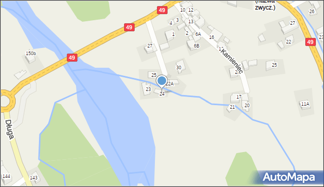 Czarna Góra, Kamieniec, 24, mapa Czarna Góra