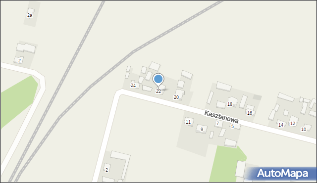 Czarnca, Kasztanowa, 22, mapa Czarnca