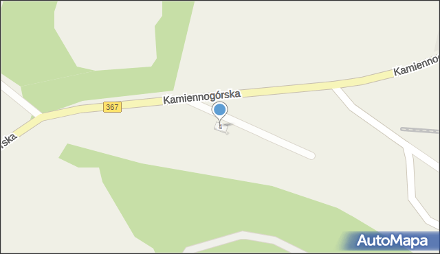 Czarny Bór, Kamiennogórska, 4, mapa Czarny Bór