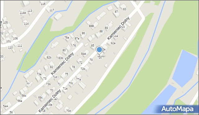 Czarny Dunajec, Kamieniec Dolny, 72c, mapa Czarny Dunajec