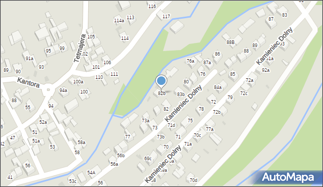 Czarny Dunajec, Kamieniec Dolny, 82b, mapa Czarny Dunajec