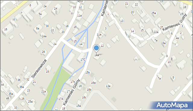 Czarny Dunajec, Kamieniec Górny, 14a, mapa Czarny Dunajec