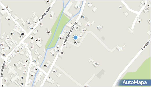 Czarny Dunajec, Kamieniec Górny, 15a, mapa Czarny Dunajec