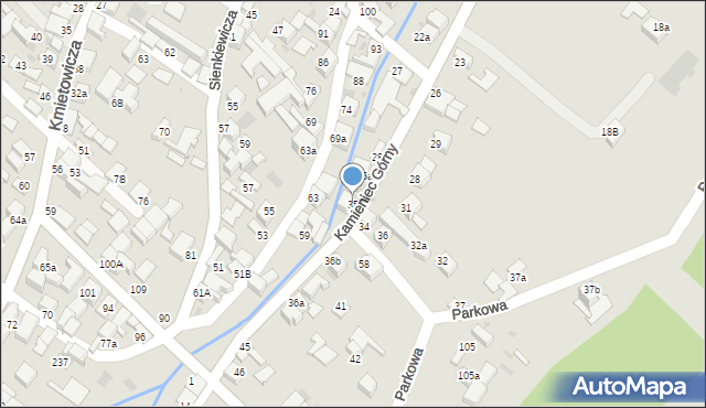 Czarny Dunajec, Kamieniec Górny, 35, mapa Czarny Dunajec