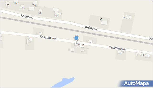 Czechów, Kasztanowa, 15A, mapa Czechów