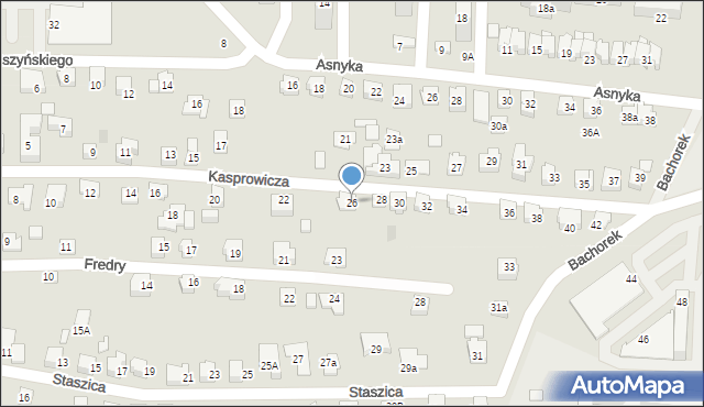 Czechowice-Dziedzice, Kasprowicza Jana, 26, mapa Czechowic-Dziedzic