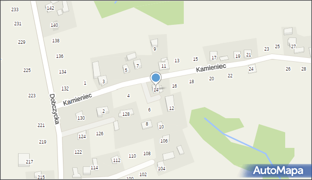 Czechówka, Kamieniec, 14, mapa Czechówka