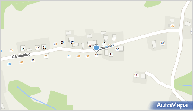 Czechówka, Kamieniec, 32, mapa Czechówka