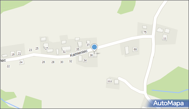 Czechówka, Kamieniec, 38, mapa Czechówka