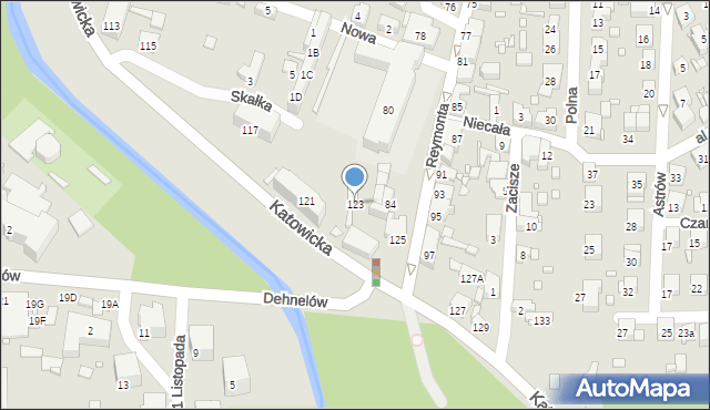 Czeladź, Katowicka, 123, mapa Czeladź