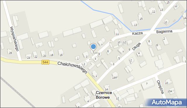 Czernice Borowe, Kacza, 5, mapa Czernice Borowe