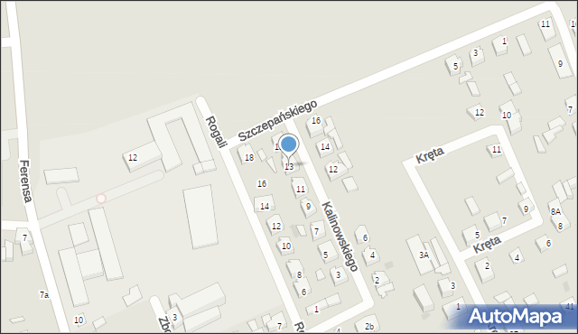 Czersk, Kalinowskiego Mieczysława, por., 13, mapa Czersk