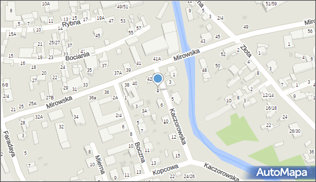 Częstochowa, Kaczorowska, 4, mapa Częstochowy