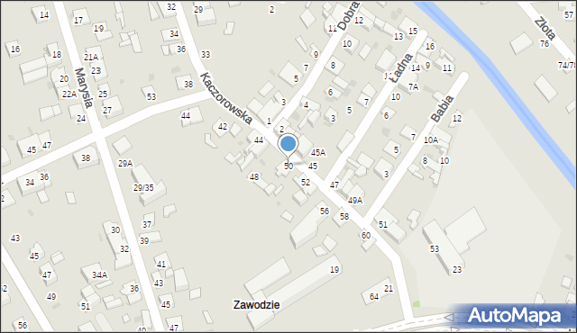 Częstochowa, Kaczorowska, 50, mapa Częstochowy