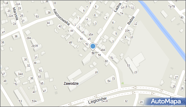 Częstochowa, Kaczorowska, 56, mapa Częstochowy