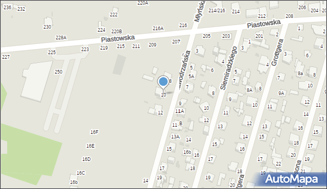 Częstochowa, Kawodrzańska, 10, mapa Częstochowy