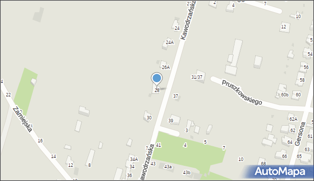 Częstochowa, Kawodrzańska, 28, mapa Częstochowy