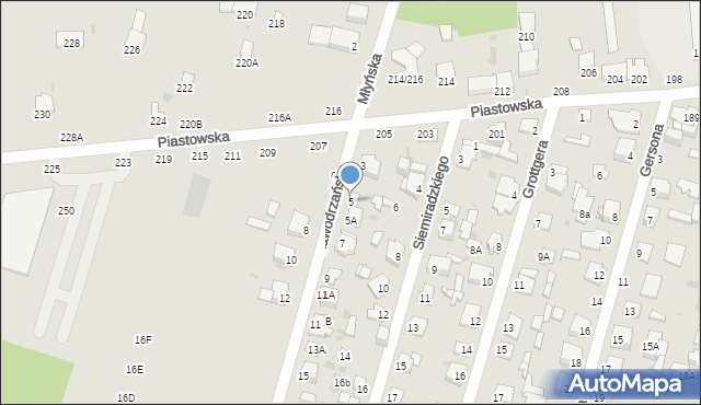 Częstochowa, Kawodrzańska, 5, mapa Częstochowy