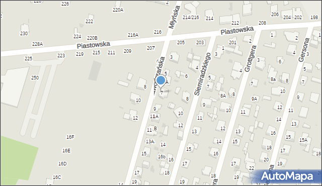 Częstochowa, Kawodrzańska, 7, mapa Częstochowy