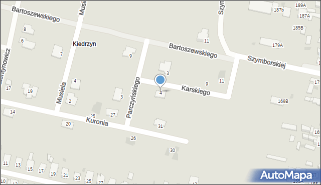 Częstochowa, Karskiego Jana, 4, mapa Częstochowy