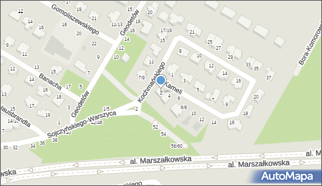 Częstochowa, Kameli Czesława, prof., 2, mapa Częstochowy