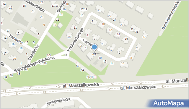 Częstochowa, Kameli Czesława, prof., 6/8, mapa Częstochowy