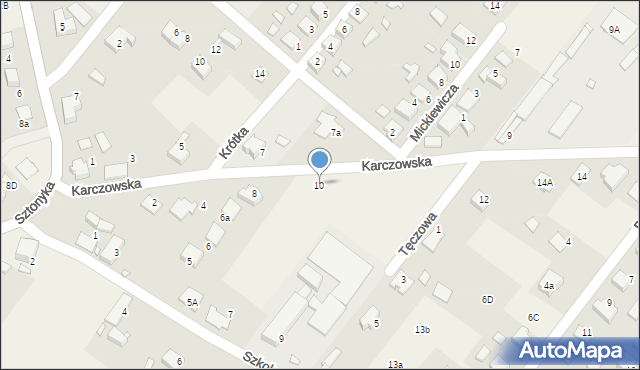 Dąbrowa, Karczowska, 10, mapa Dąbrowa