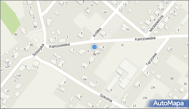 Dąbrowa, Karczowska, 6a, mapa Dąbrowa